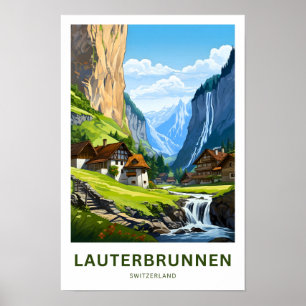 Poster Lauterbrunnen Suisse Travel Print