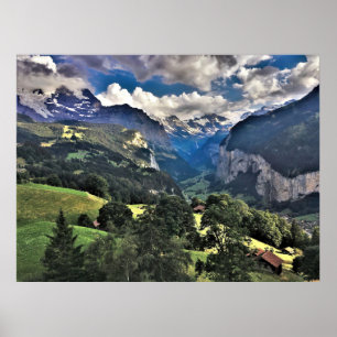 Poster Lauterbrunnen Valley, Suisse