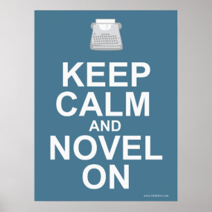 Poster L'Auteur Épique Reste Calme Et Novel Sur Le Design