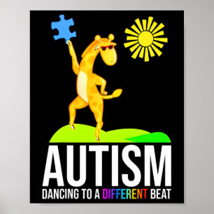 Poster L'Autisme Danser À Un Autre Beat Fun Sensibilisati