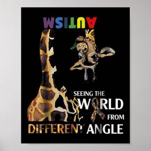 Poster L'Autisme De La Girafe Voir Le Monde De Différents