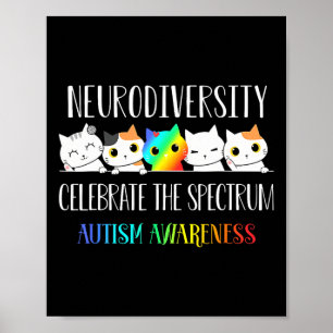 Poster L'autisme Embrasser La Neurodiversité Célébrer Le 