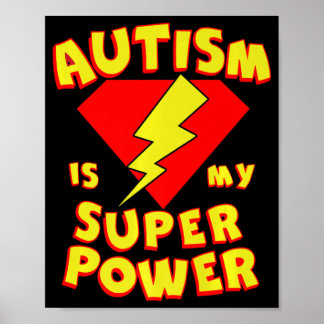 Poster L'autisme est mon super-pouvoir Superhero Autisme 