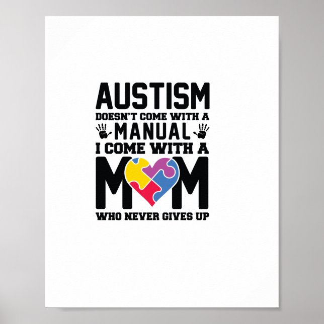 Poster L'autisme ne vient pas avec un manuel (Devant)