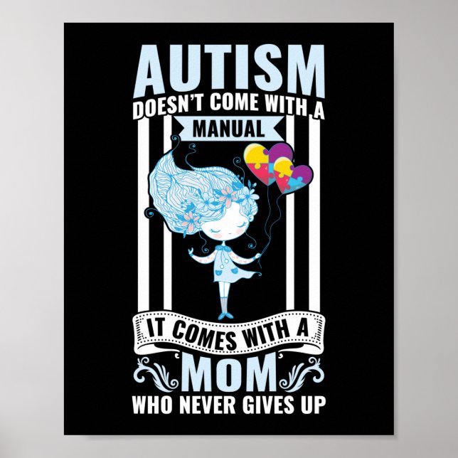 Poster L'autisme ne vient pas avec une maman de l'autisme (Devant)