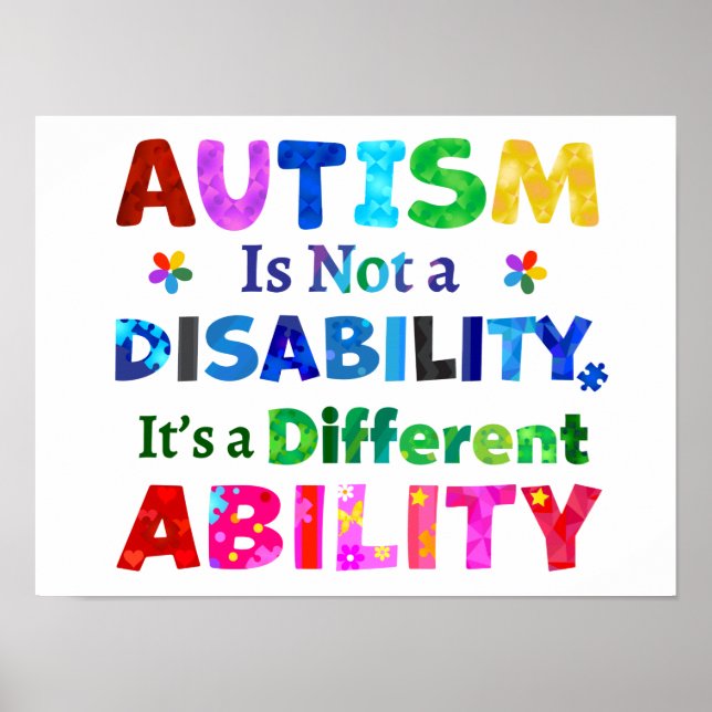 Poster L'AUTISME n'est pas un handicap (Devant)