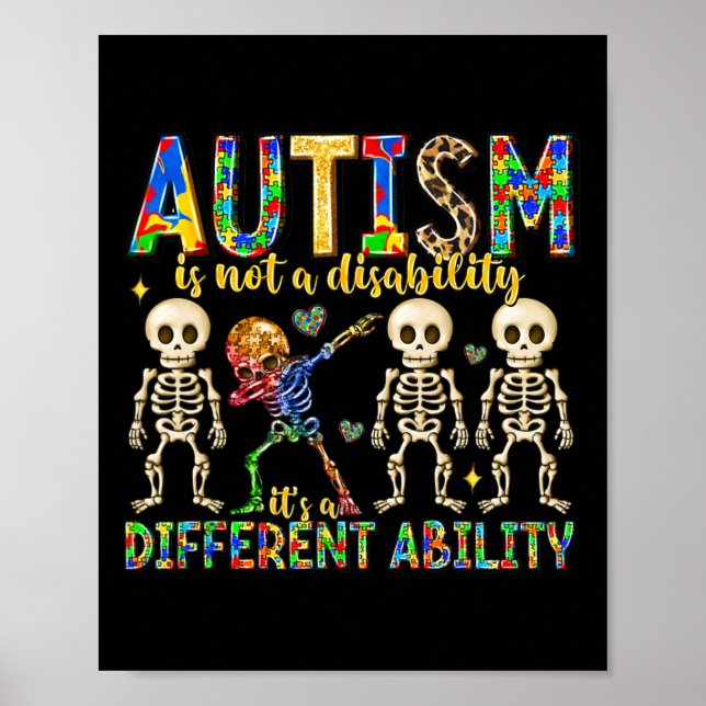 Poster L'autisme n'est pas un handicap C'est une capacité (Devant)