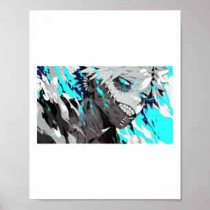 Poster L'autocollant Anime Frère Méchant des Flammes les