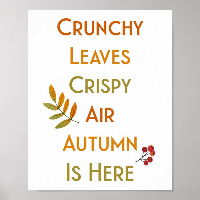 Poster L'automne croustillant Feuille Crispy Air est ici  (Devant)