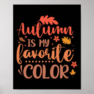 Poster L'Automne Est Mon Favori Couleur Cosy Foliage Auto