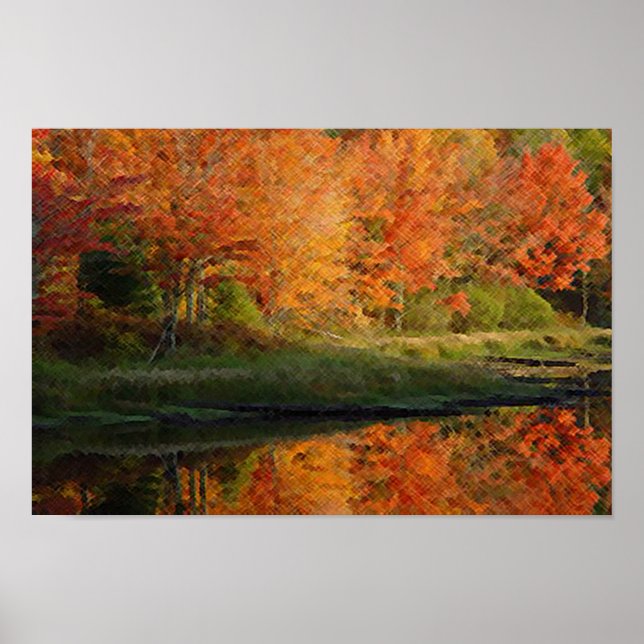 Poster L'automne et la rivière (Devant)