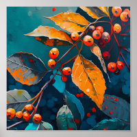 L'automne laisse de l'huile peinte. Nature feuilla