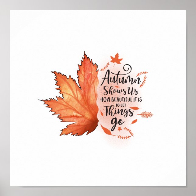 Poster L'automne montre à quel point c'est beau de laisse (Devant)