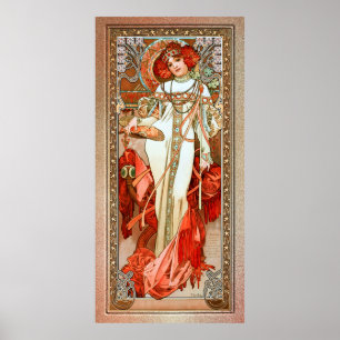 Poster L'Automne par Alphonse Mucha