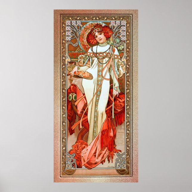Poster L'Automne par Alphonse Mucha (Devant)