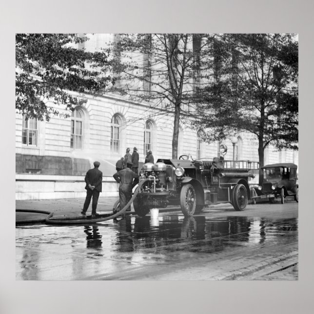 Poster Lavage électrique de camion-feu, 1923 (Devant)