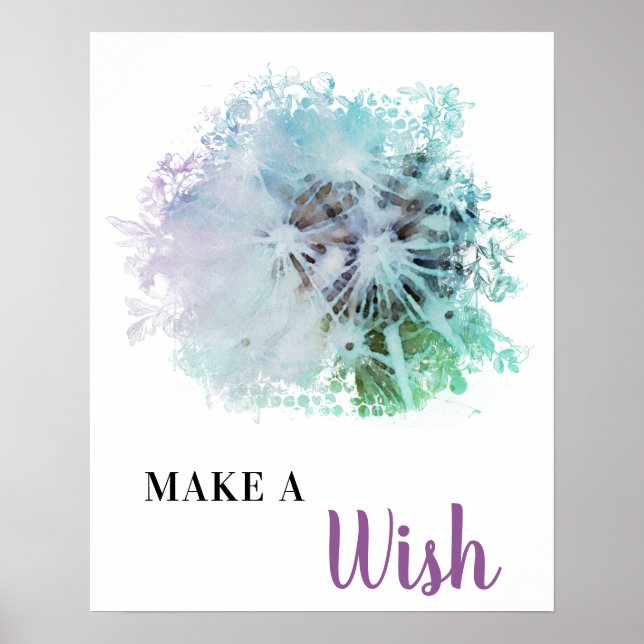 Poster *~* Lavande Florale Abstraite DANDELION Faire un v (Devant)