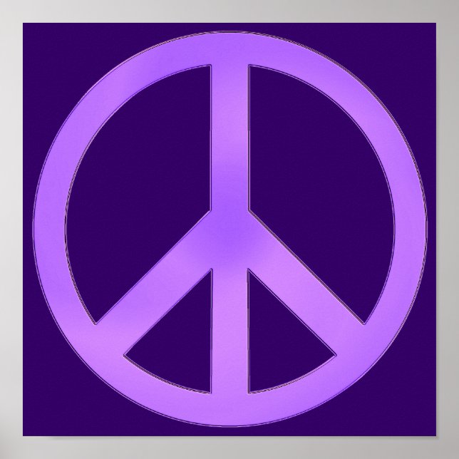 Poster Lavande sur le panneau de Paix Violet foncé (Devant)