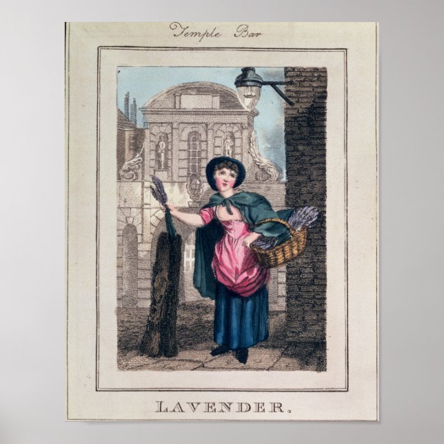 Poster Lavande, Temple Bar, de "Cries de Londres" (Devant)