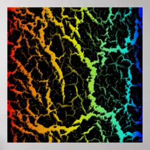 Poster Lave de l'espace fissuré - Chaleur ROYCB