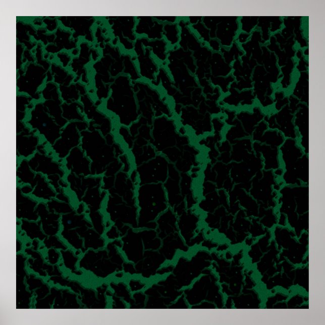 Poster Lave de l'espace fissuré - Forêt (Devant)