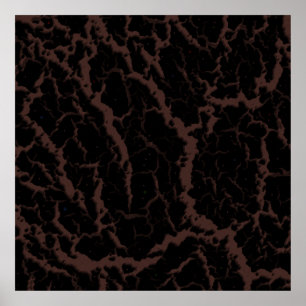 Poster Lave de l'espace fissuré - Marron