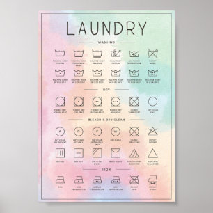 Poster Lave guide teinture à cravate arc-en-ciel