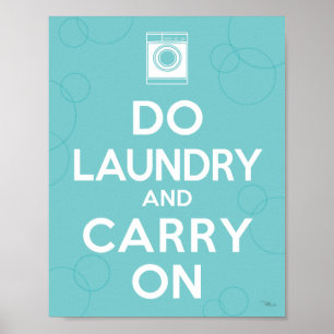 Poster Lave-linge et continuer