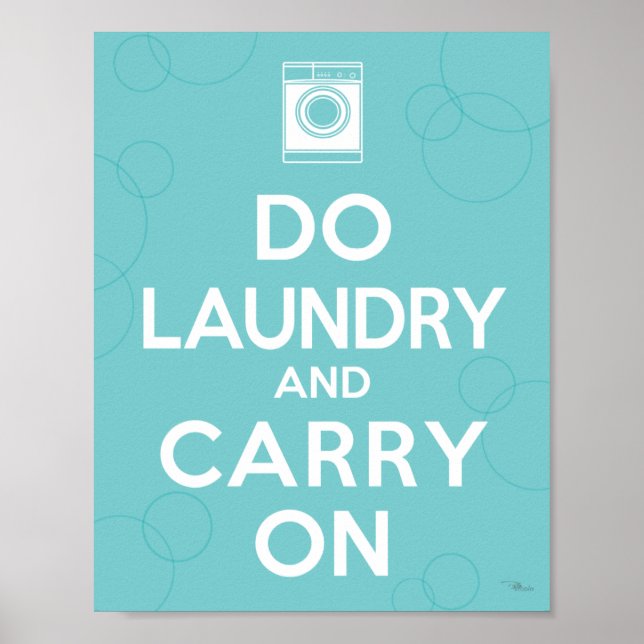 Poster Lave-linge et continuer (Devant)