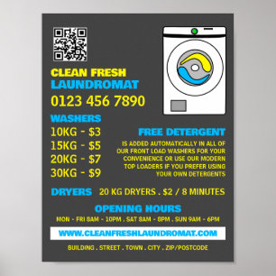 Poster Lave-linge, Lave-linge, Service de nettoyage