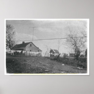 Poster Lave-linge sur Clothesline Vintage Farmhouse