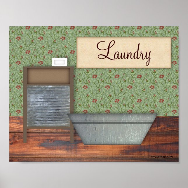 Poster Lave-linge vintage (Devant)