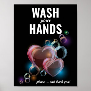 Poster Lave-toi les mains