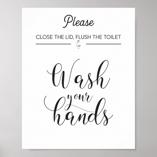 Poster Lave-toi les mains (Devant)