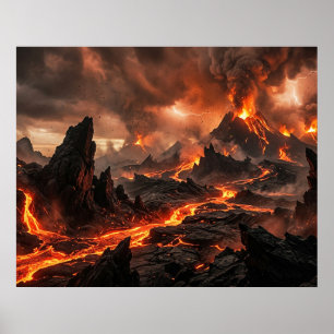 Poster Lave volcanique