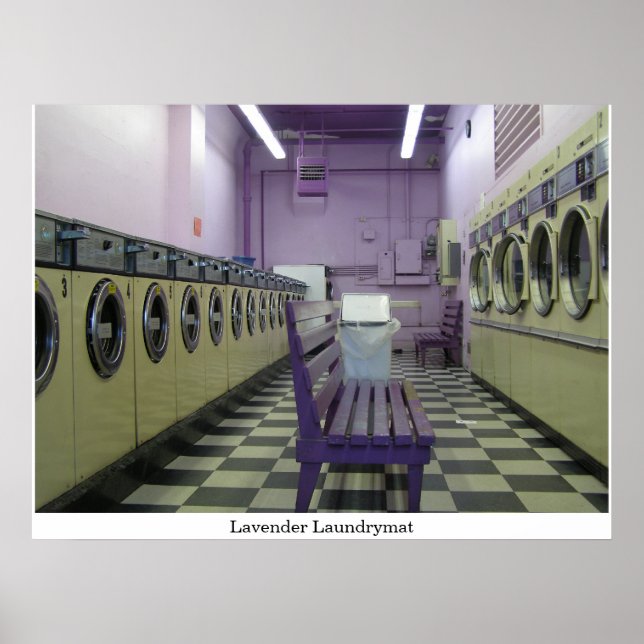 Poster Lavender Laundrymat (Devant)