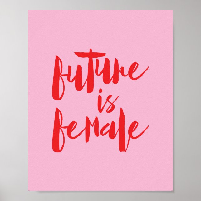 Poster L'avenir est féminisme féministe féministe rose et (Devant)