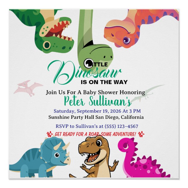 Poster L'aventure commence avec bébé Dino (Devant)