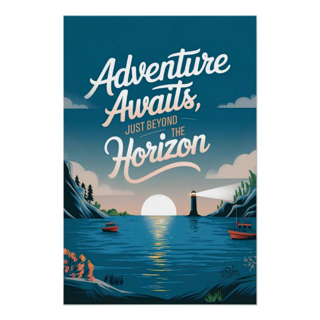 Poster L'aventure vous attend, au-delà de l'horizon (Devant)