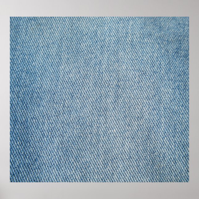 Poster Laver les jeans bleus à l'acide, texture denim. (Devant)