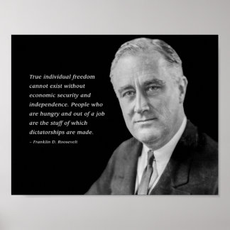 Poster L'avertissement de Franklin D. Roosevelt sur la di