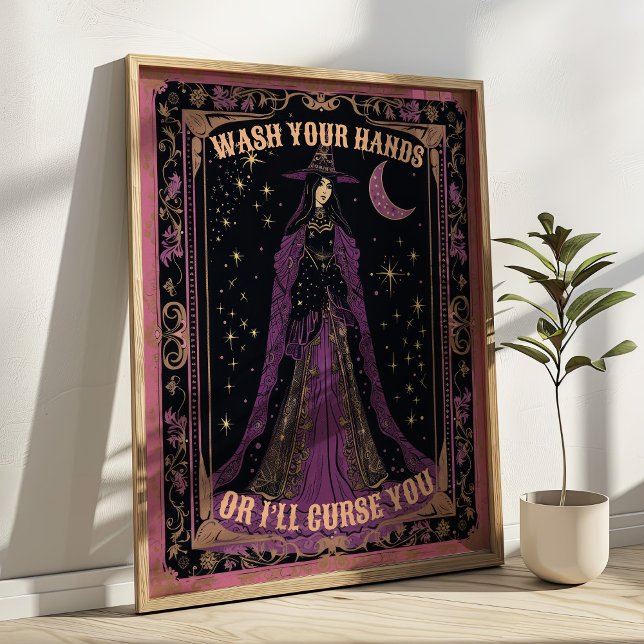 Poster Lavez Vos Mains Carte Tarot Salle de bain (Créateur téléchargé)