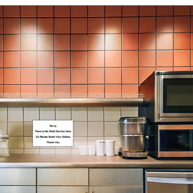 Poster Lavez Vos Plats Blanc (Créateur téléchargé)