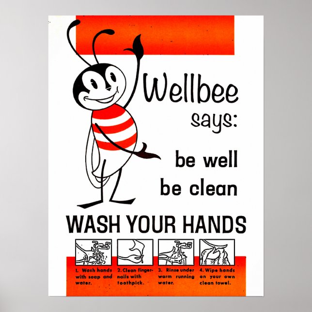 Poster Lavez-vous les mains (Devant)