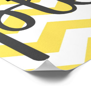 Poster Lavez-vous les mains S'il vous plaît - Chevron - g