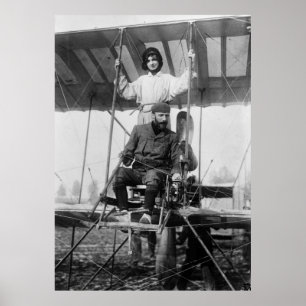 Poster L'aviateur Henri Farman et sa femme, début des ann