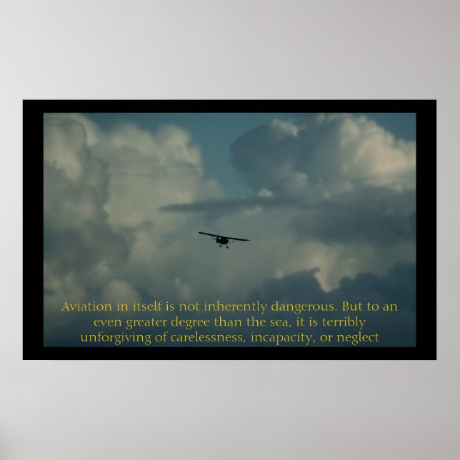 Poster L'aviation en soi n'est pas intrinsèquement danger (Devant)