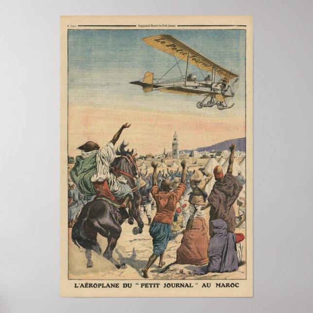 Poster L'avion du Petit Journal survolant (Devant)