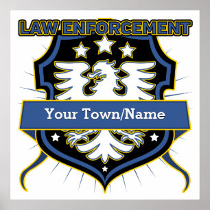 Poster Law Enforcement Heraldry Crest