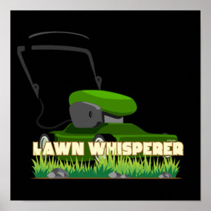 Poster LAWN WHISPERER drôle de jardinage cadeau